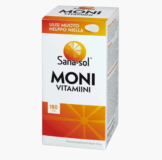 Витамины Sana-Sol Monivitamiini, 180таб