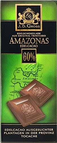 Шоколад тёмный J.D. Gross Amazonas 60%, 125 гр.
