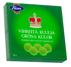Мармелад (зеленые шарики) Fazer Vihreita Kuulia, 500 гр.