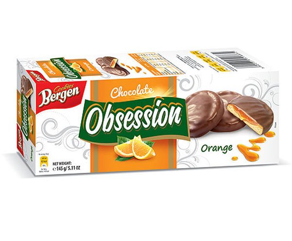 Печенье Bergen Obsession orange, апельсин, 145 гр.