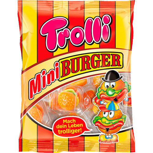 Жевательные конфеты Trolli Mini Burger, 100 гр. 