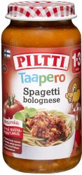 Piltti Taapero Spagetti Bolognese, спагетти болоньезе, 1-3 года, 250 гр.
