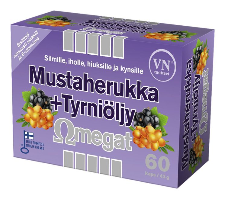 Mustaherukka+Tyrniöljy смородина с облепиховым маслом, 60 капс.